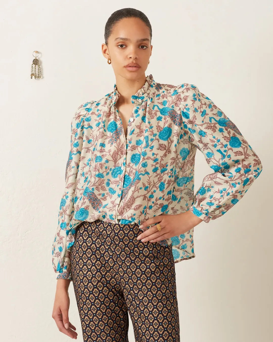 Annabel Peacock Plume Shirt Alix of Bohemia