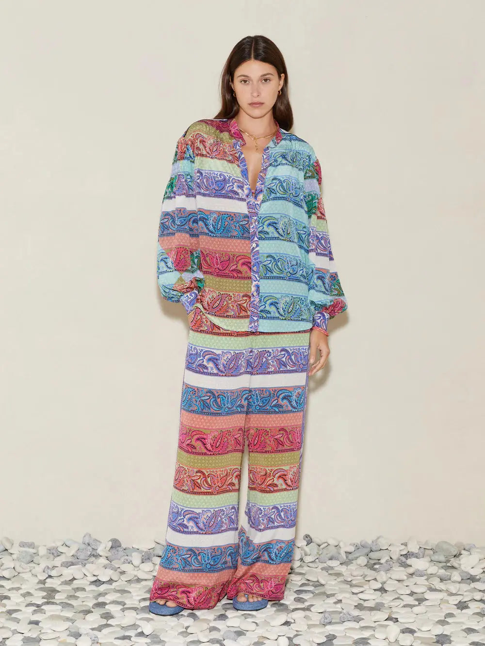 Marseille Silk Smock Shirt Boteh