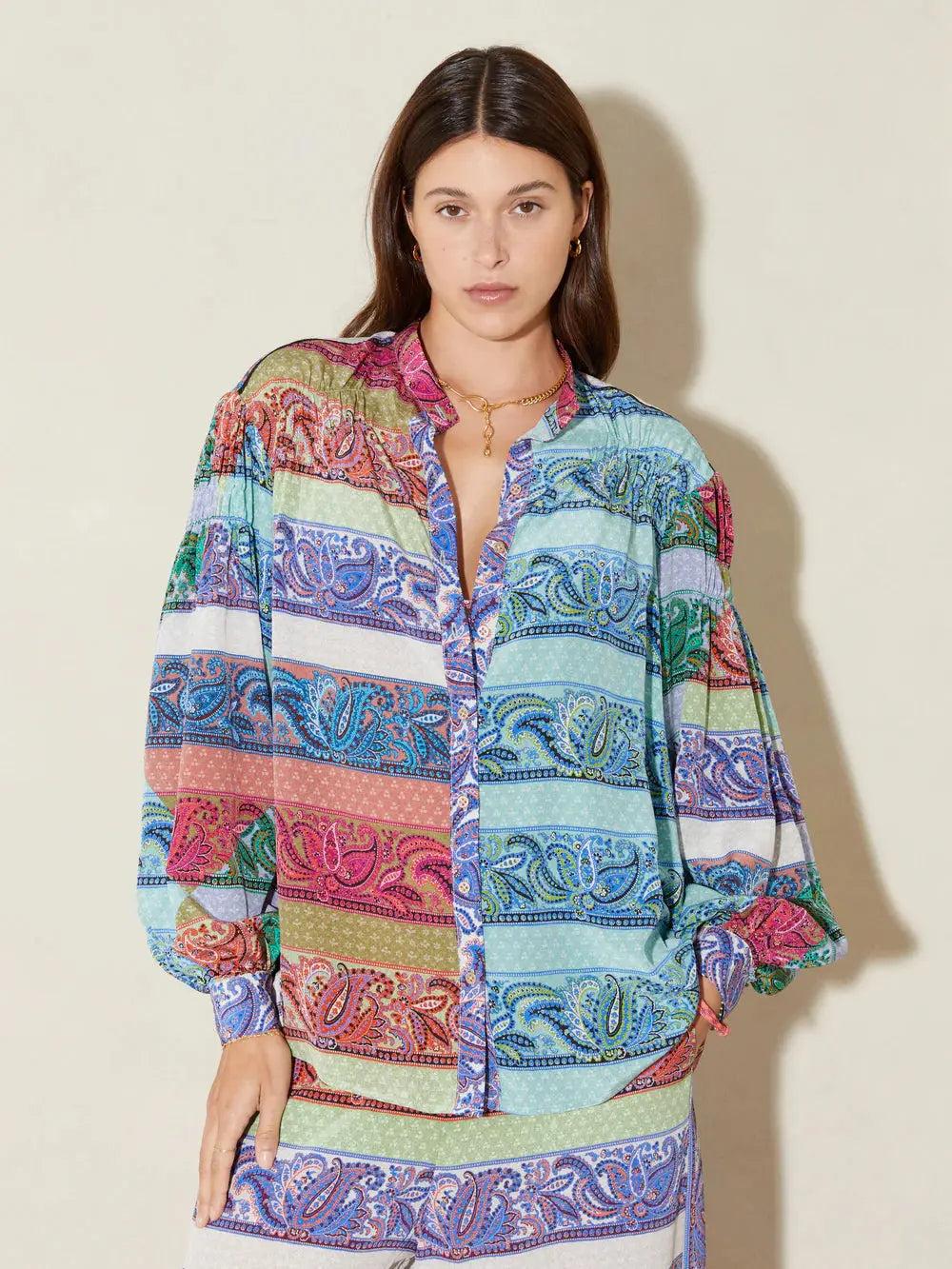 Marseille Silk Smock Shirt Boteh