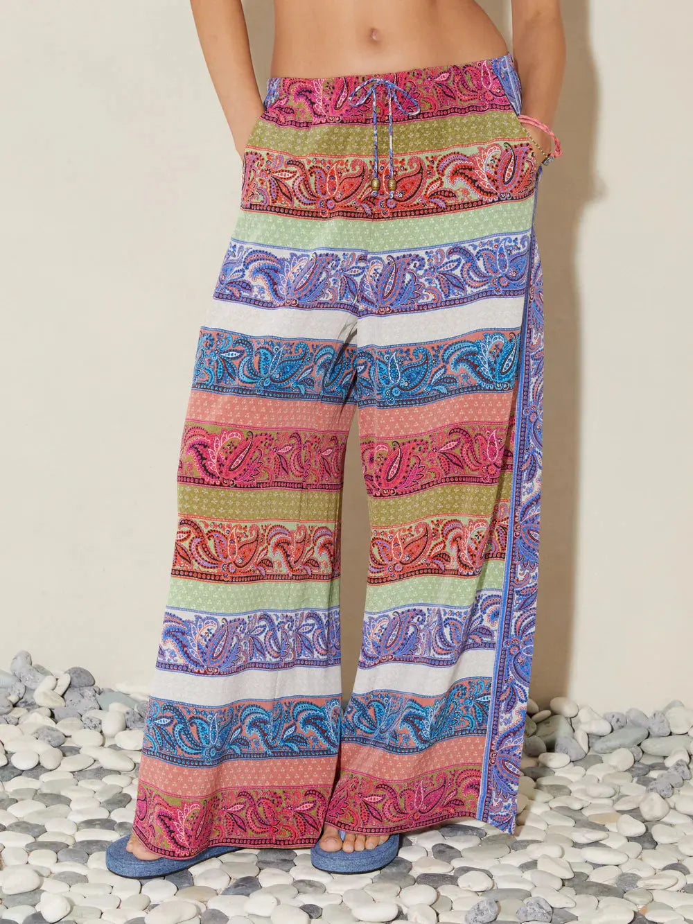 Marseille Silk Wide Leg Pant Boteh
