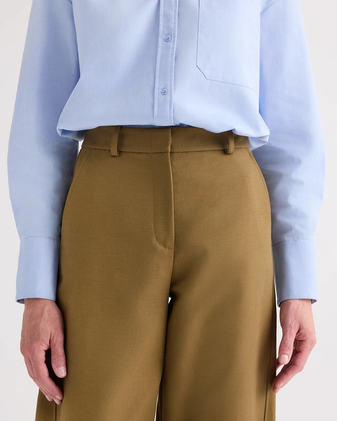 TWP Slouchy BF Trouser in Double Canvas