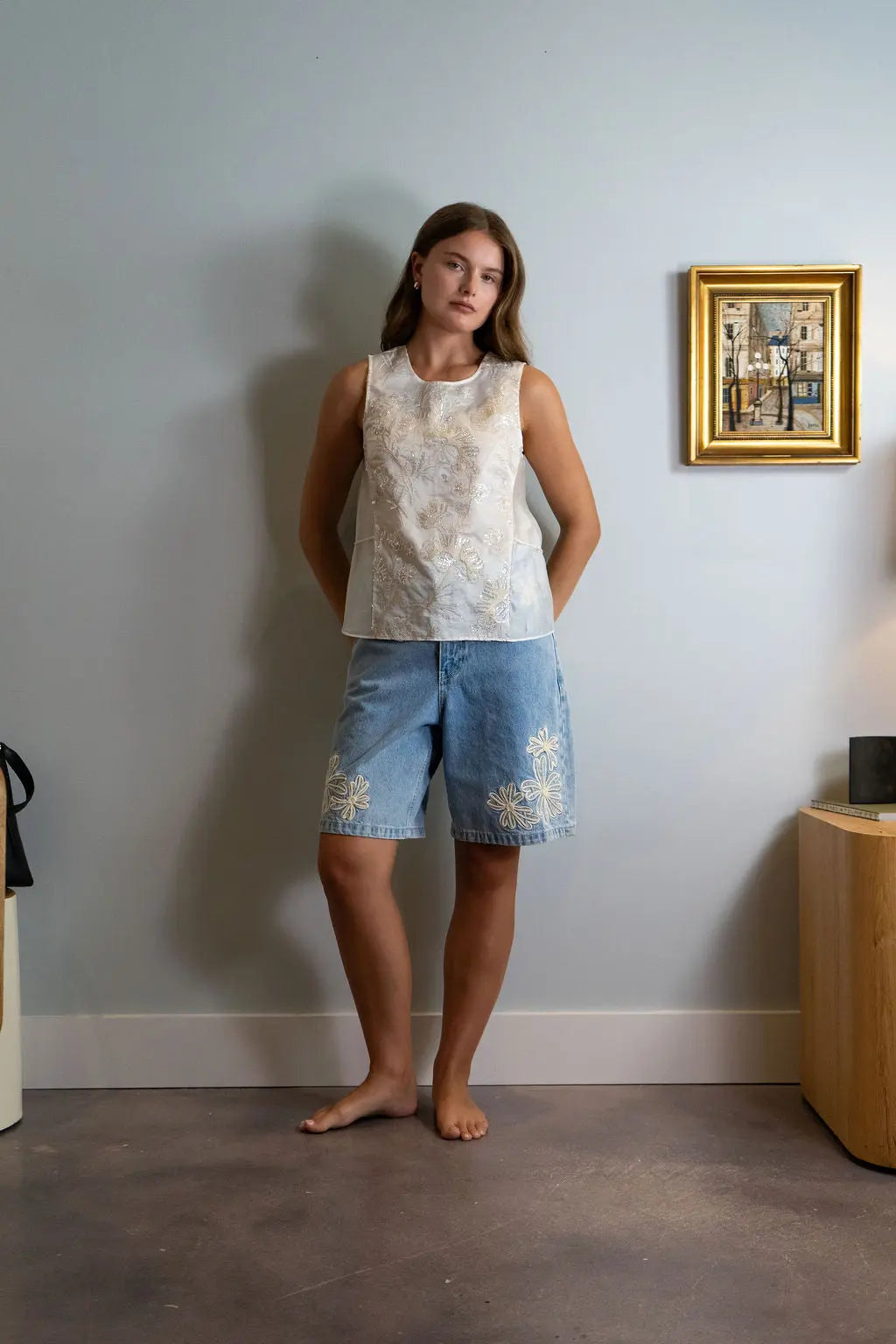 Benson Floral Sequin Blouse Saint Art