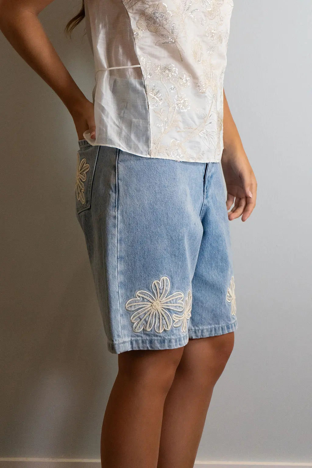 Benson Floral Sequin Blouse Saint Art