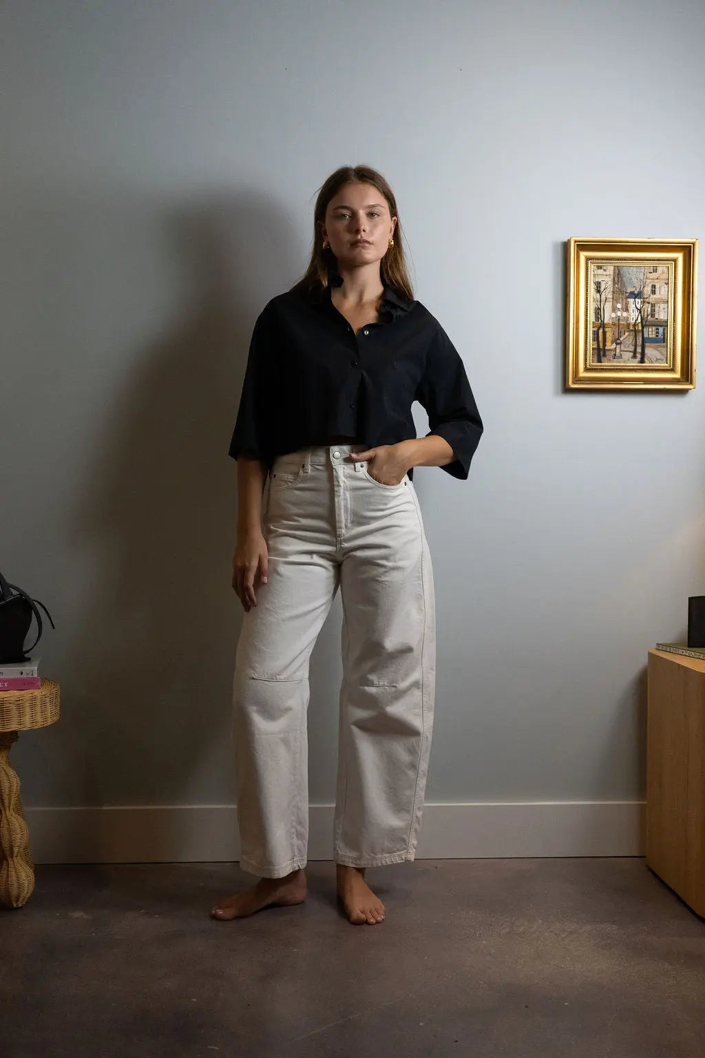 Cropped Short Sleeve Shirt Maria McManus