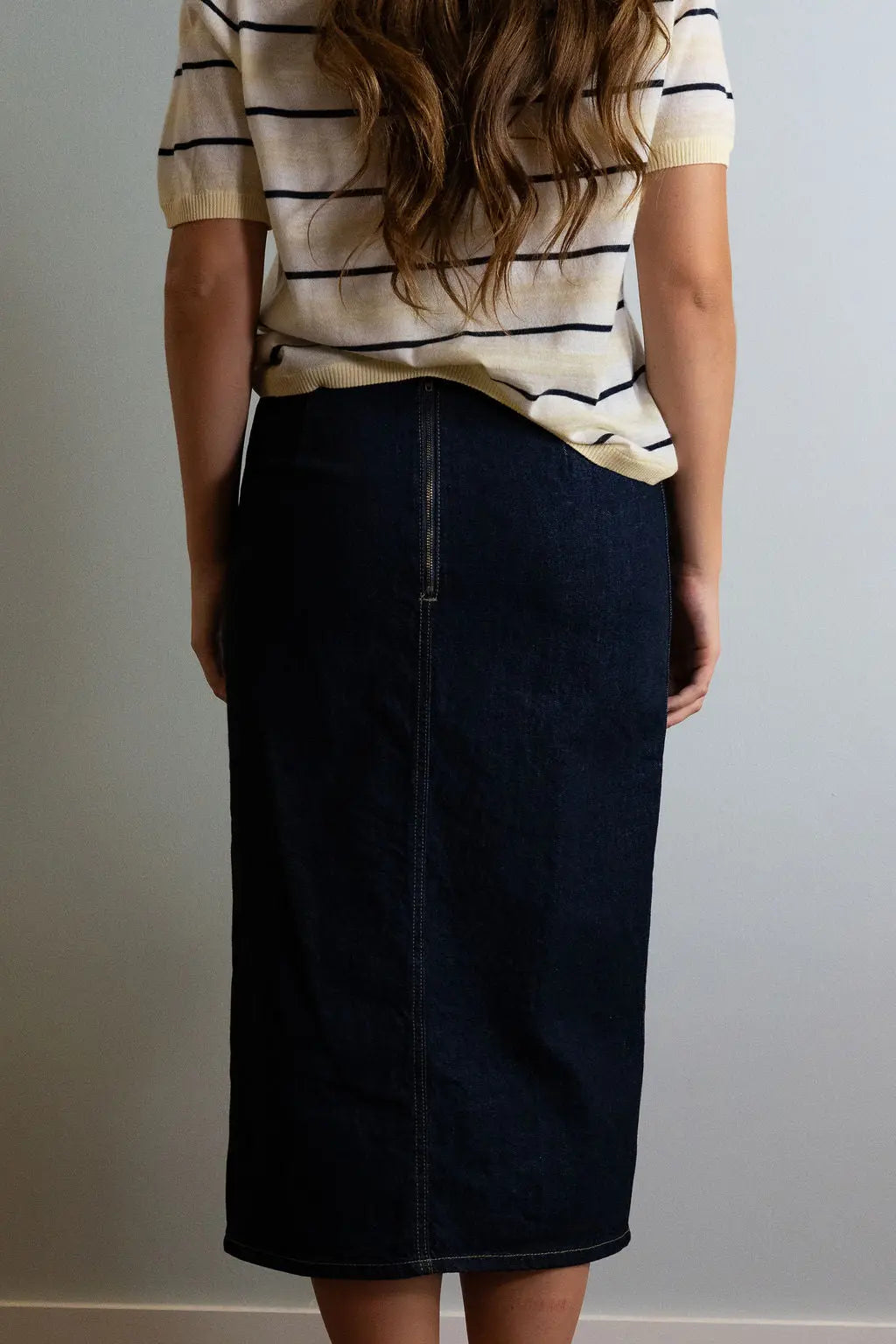 Denim Skirt w/ Seams TWP