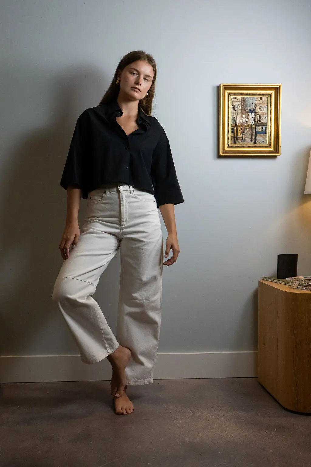 Cropped Short Sleeve Shirt Maria McManus