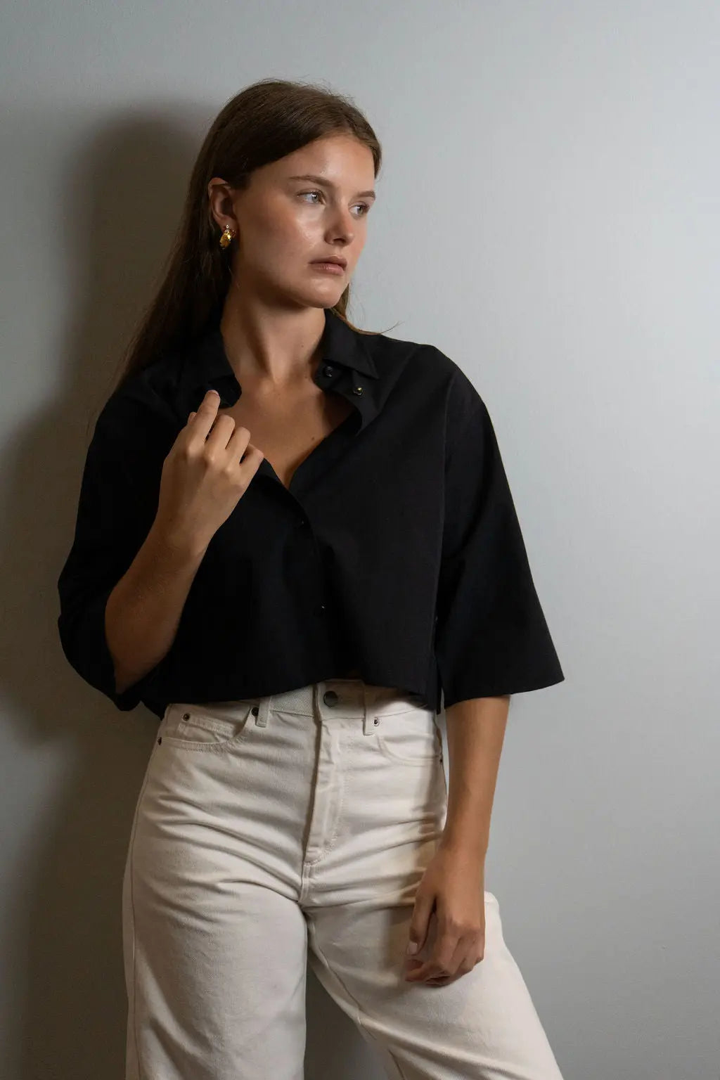 Cropped Short Sleeve Shirt Maria McManus