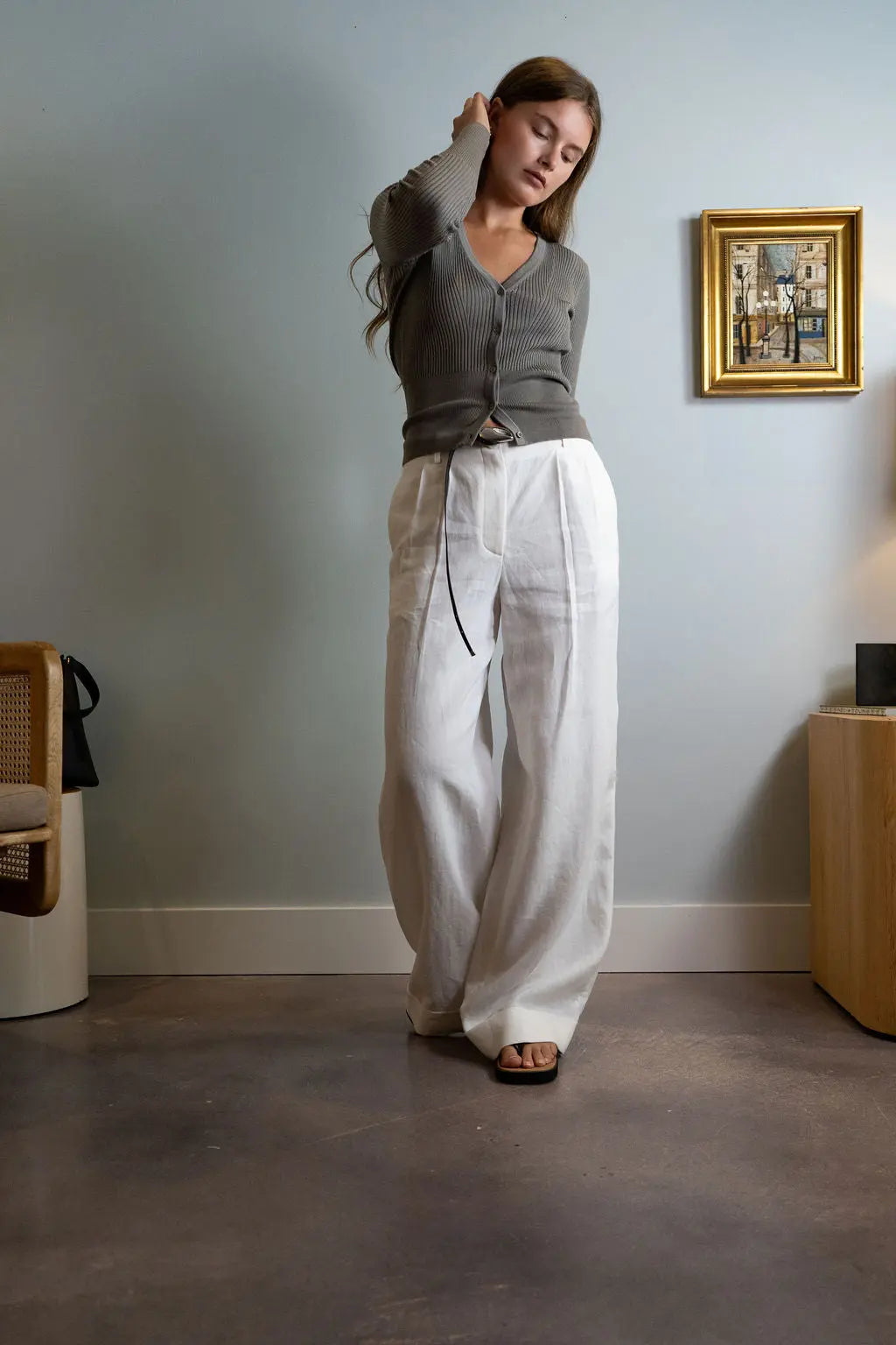Braylon Rib Cardigan Sweater Saint Art