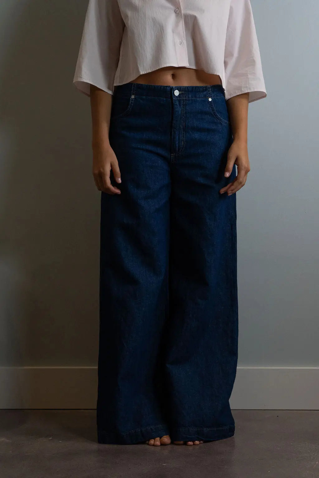 Cropped Short Sleeve Shirt Maria McManus