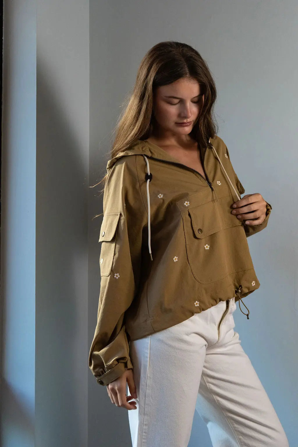 Embroidered Cropped Trailhead Pullover The Great