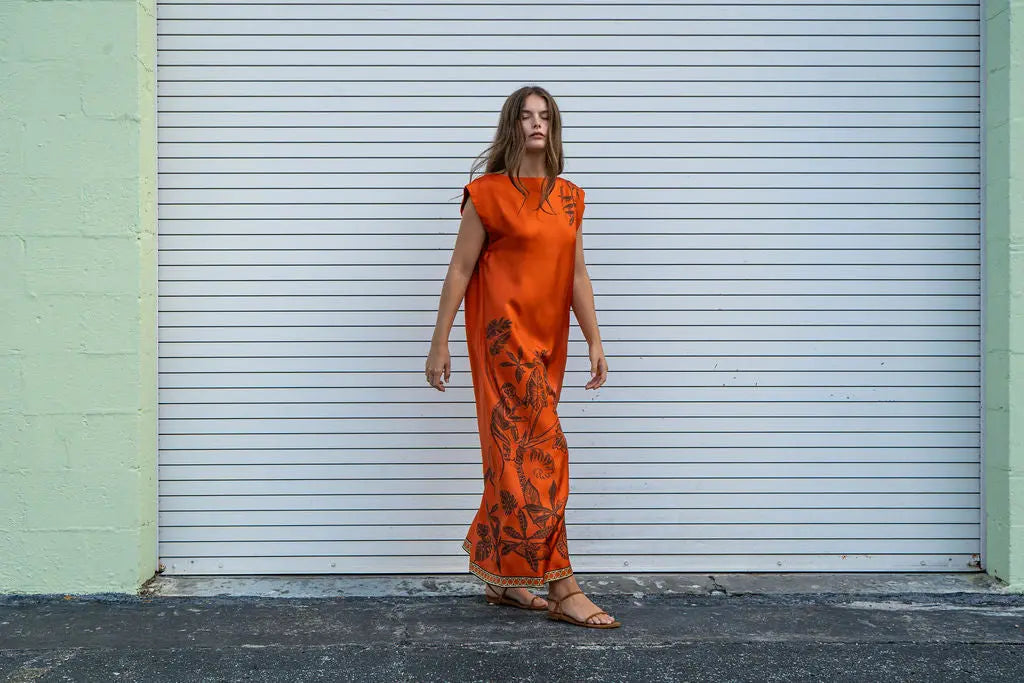 Alemais Monkey Dance Silk Midi Dress Alemais