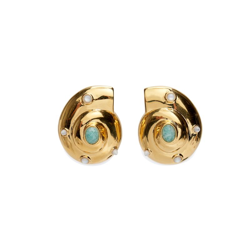 Lizzie Fortunato Nautilus Stud Earrings
