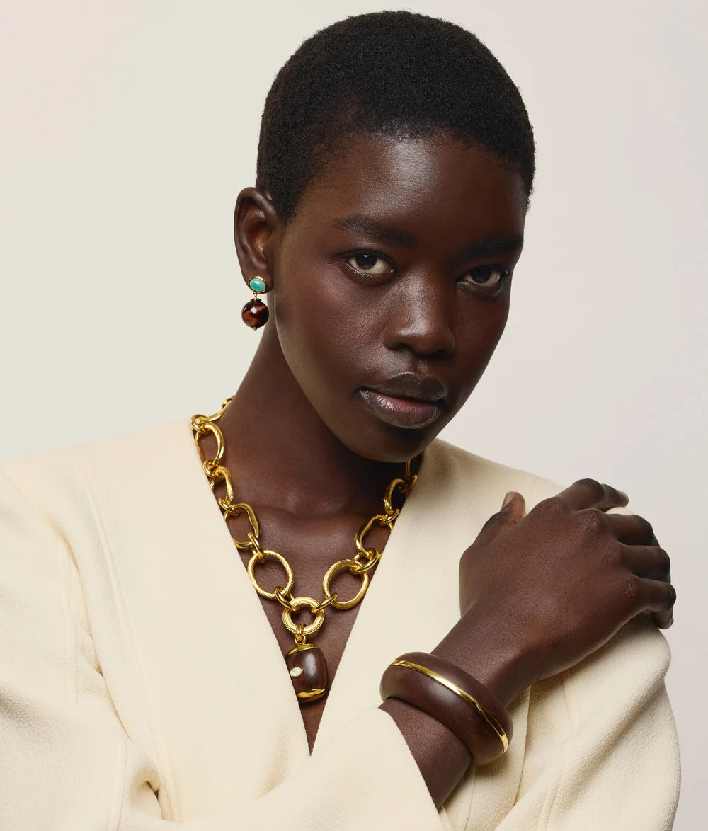 Lizzie Fortunato Halo Cuff Acacia Wood