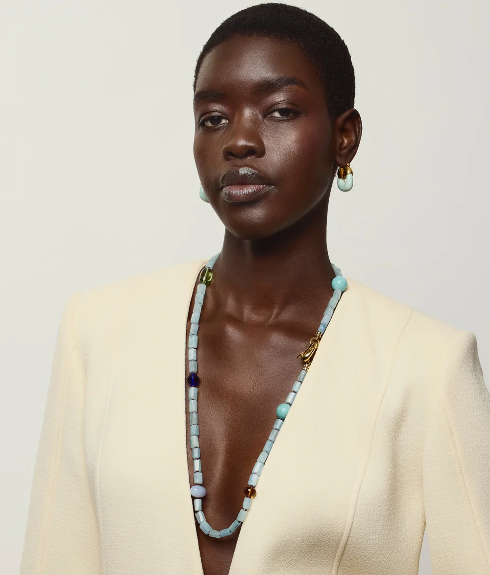 Lizzie Fortunato Mini Organic Hoops Seafoam