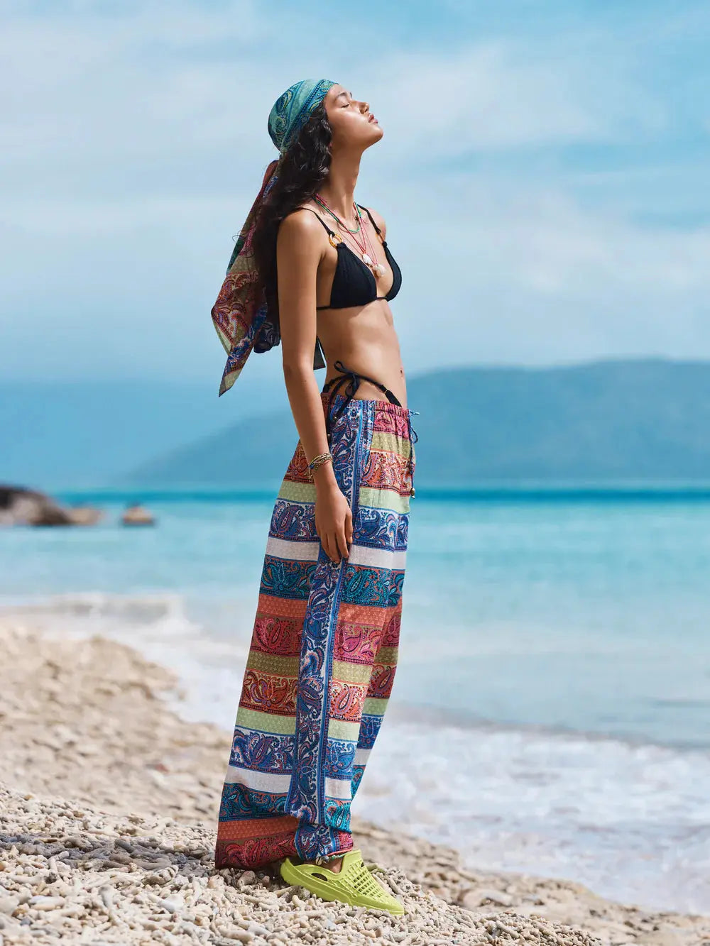 Marseille Silk Wide Leg Pant Boteh