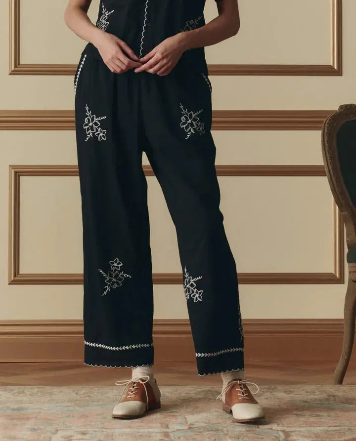 The GREAT Weekend Pant w/ Hanky Embroidery The Great