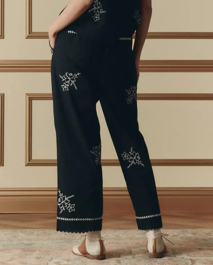 The GREAT Weekend Pant w/ Hanky Embroidery The Great